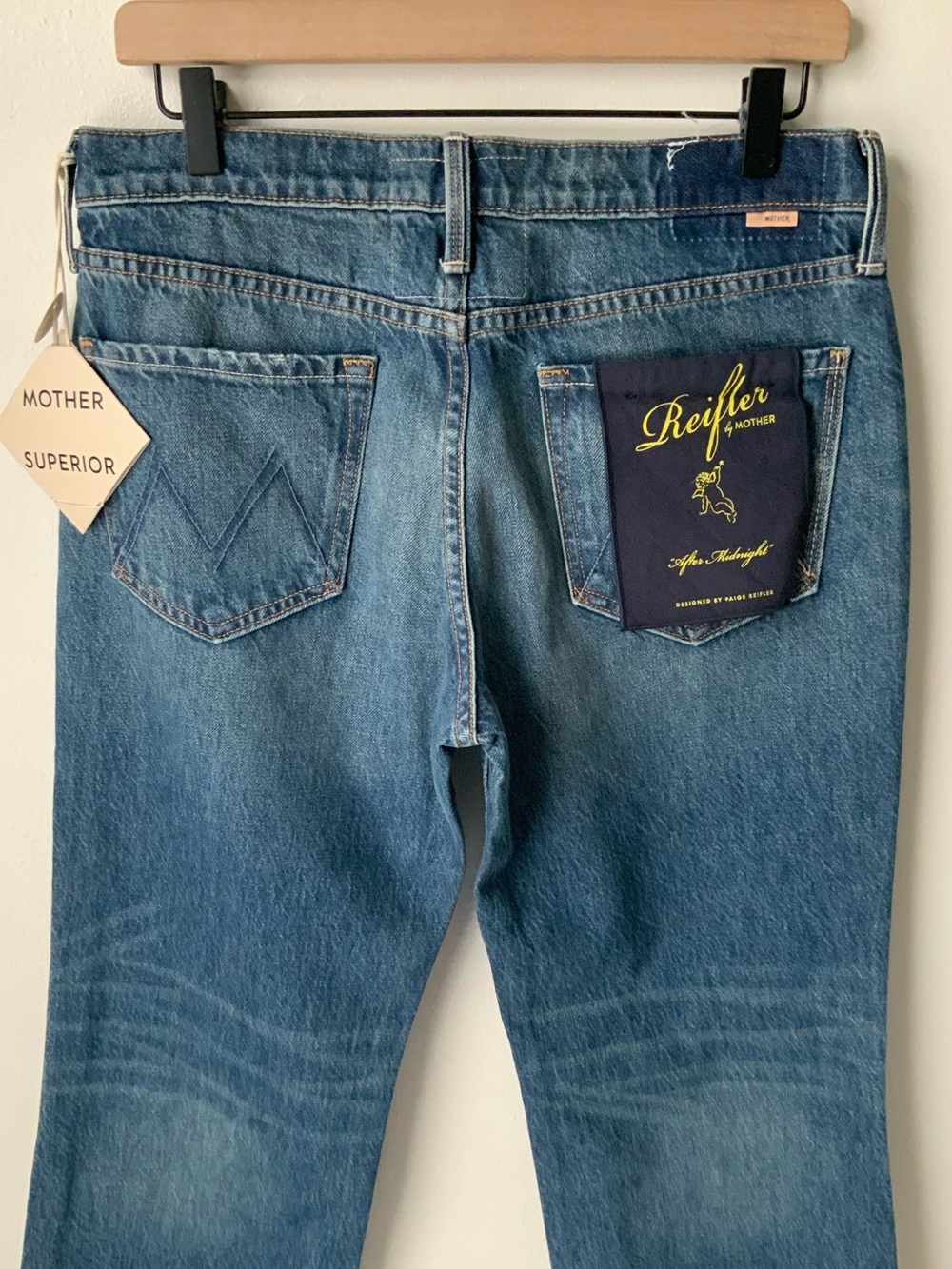 NWT MOTHER SUPERIOR Jeans Lil’ Mother Lil’ Reifler After Midnight Blue Size 29 - Picture 5 of 16